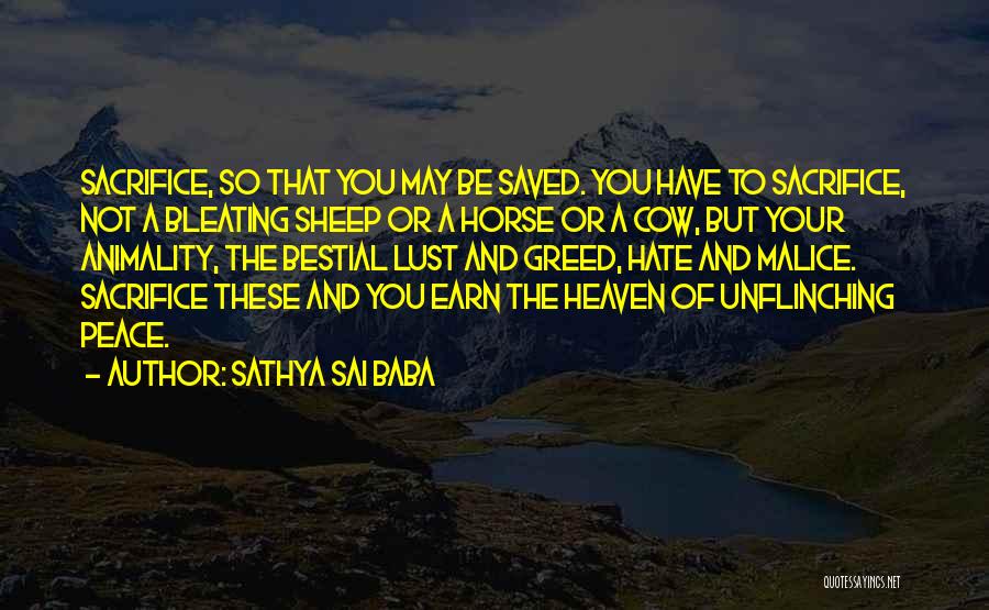 Hate Quotes By Sathya Sai Baba