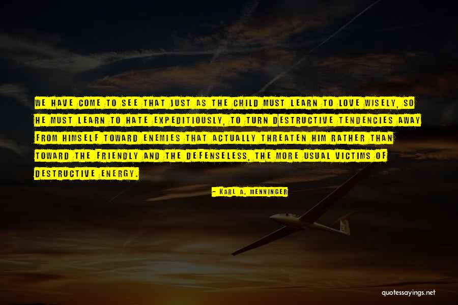 Hate That Quotes By Karl A. Menninger Hate That Quotes By Karl A. Menninger