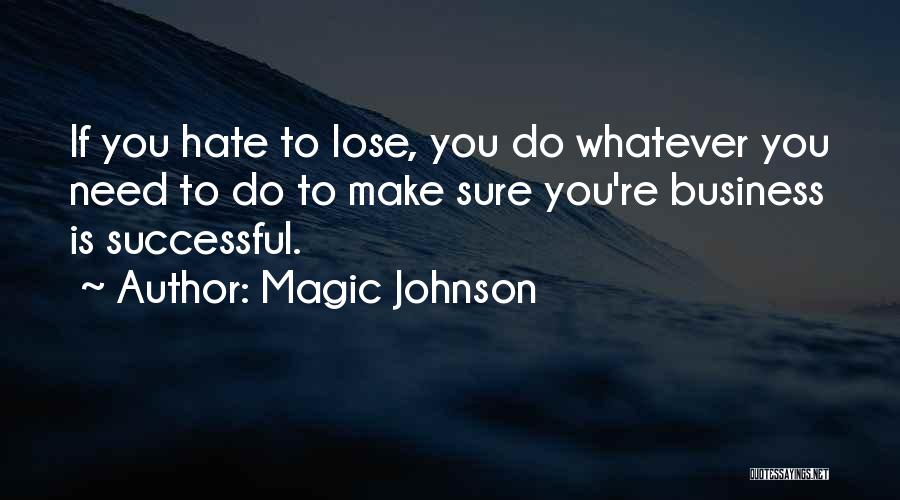 Hate To Lose Quotes By Magic Johnson