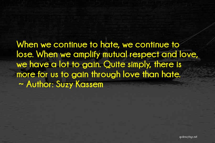 Hate To Lose Quotes By Suzy Kassem