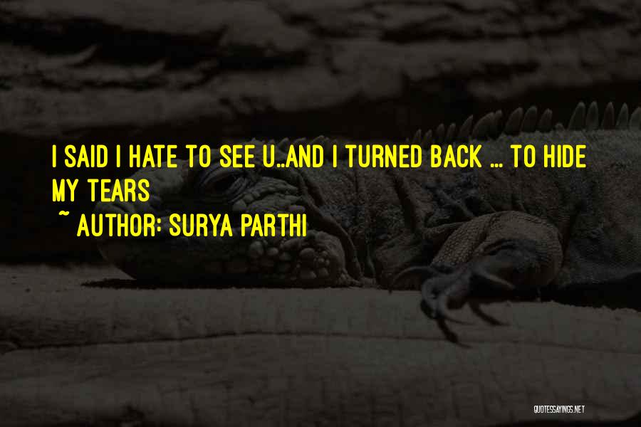 Hate U Quotes By Surya Parthi