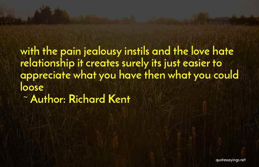 Hate What You Love Quotes By Richard Kent