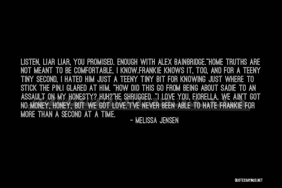 Hate You Liar Quotes By Melissa Jensen Hate You Liar Quotes By Melissa Jensen