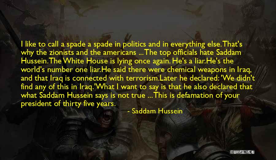 Hate You Liar Quotes By Saddam Hussein Hate You Liar Quotes By Saddam Hussein