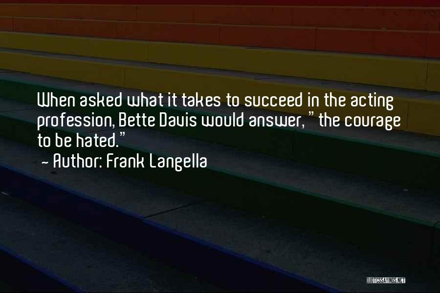 Hated By Others Quotes By Frank Langella