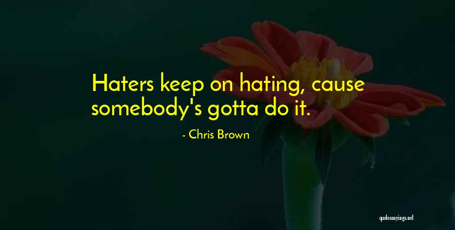 Haters Hating On You Quotes By Chris Brown