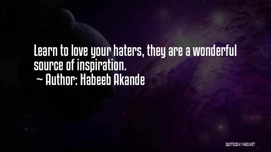 Haters Of Love Quotes By Habeeb Akande