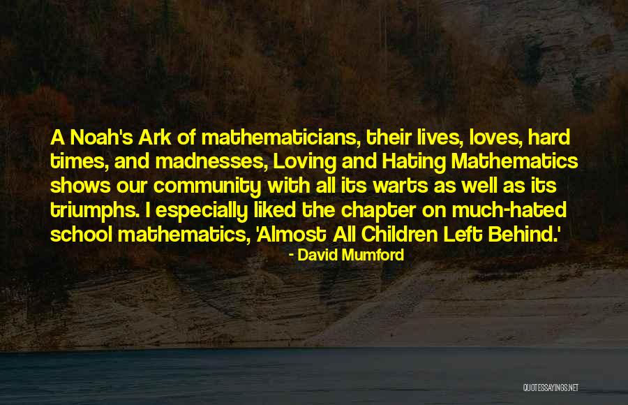 Hating Mathematics Quotes By David Mumford