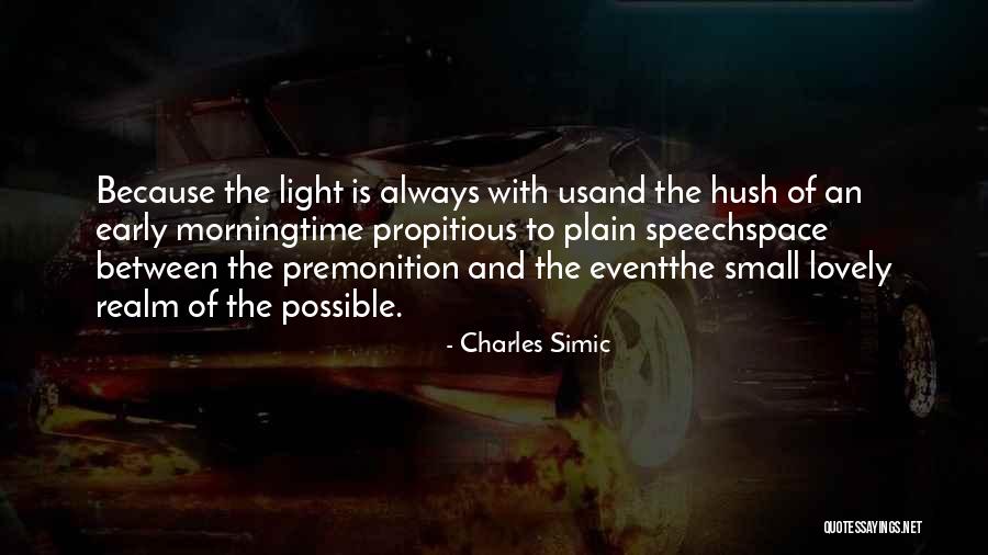 Have A Lovely Morning Quotes By Charles Simic