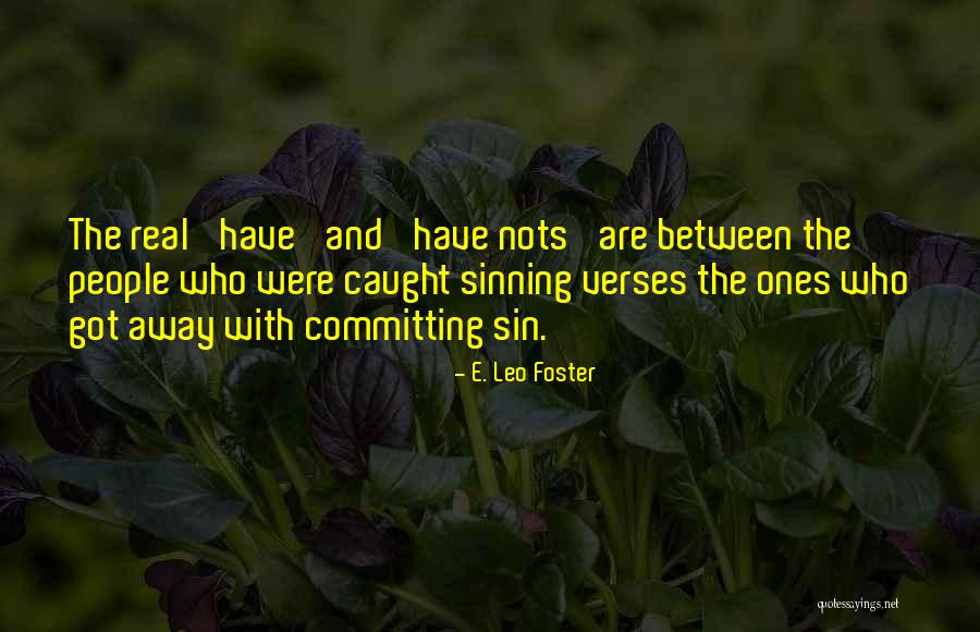 Have And Have Nots Quotes By E. Leo Foster