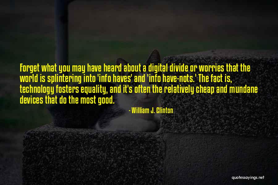 Have And Have Nots Quotes By William J. Clinton