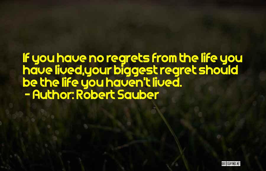 Have No Regrets Quotes By Robert Sauber