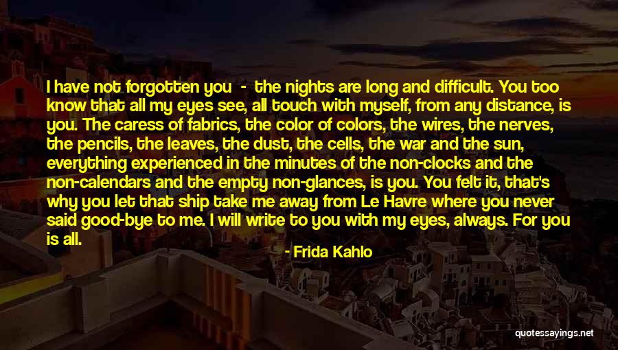 Have Not Forgotten You Quotes By Frida Kahlo