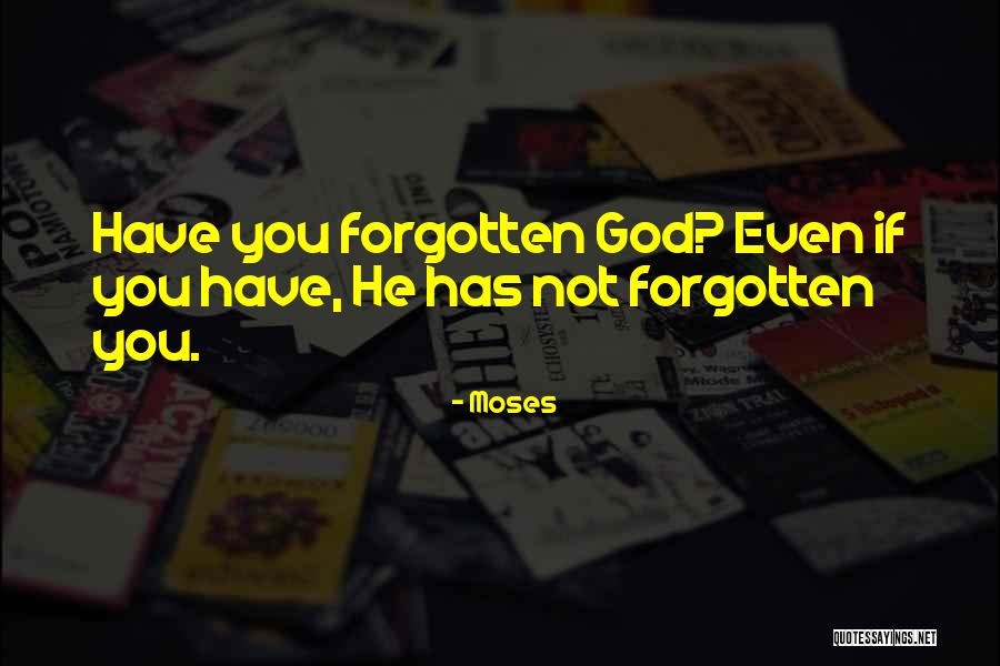 Have Not Forgotten You Quotes By Moses