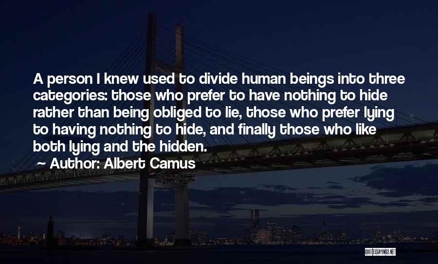 Have Nothing Hide Quotes By Albert Camus