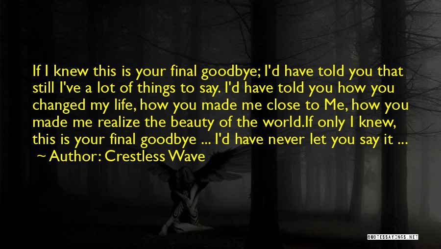 Have Things Changed Quotes By Crestless Wave