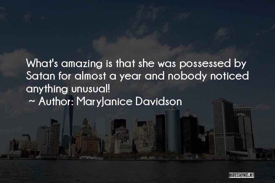Have You Ever Noticed Funny Quotes By MaryJanice Davidson