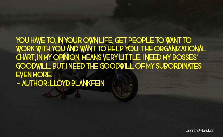 Have Your Own Opinion Quotes By Lloyd Blankfein