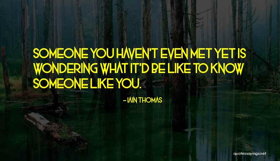 Haven't Met You Yet Quotes By Iain Thomas