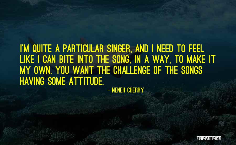 Having A Attitude Quotes By Neneh Cherry