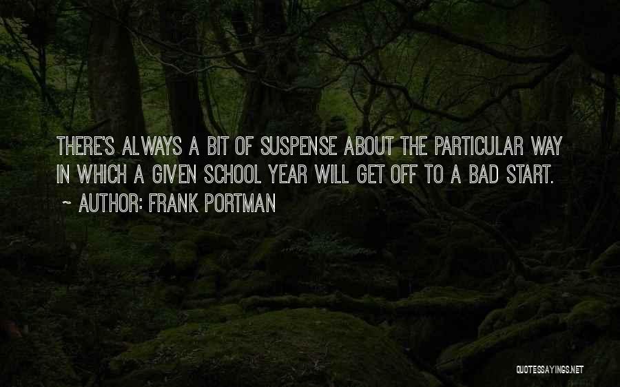 Having A Bad Year Quotes By Frank Portman