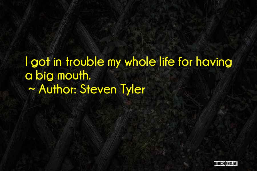Having A Big Mouth Quotes By Steven Tyler