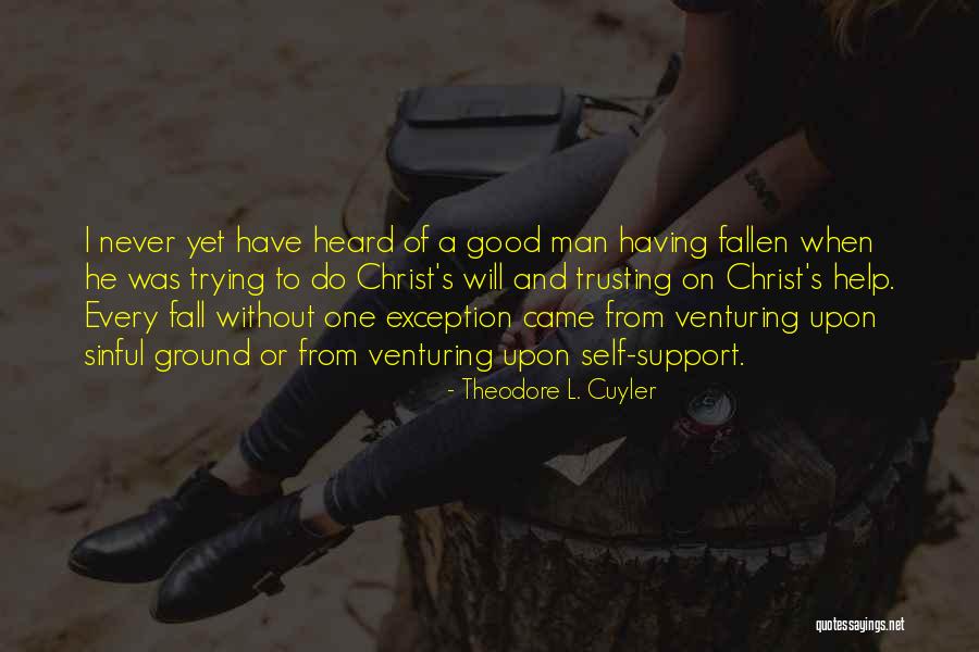 Having A Good Man Quotes By Theodore L. Cuyler