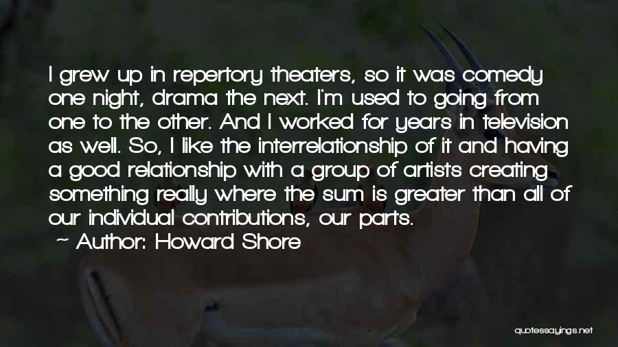 Having A Good Relationship Quotes By Howard Shore