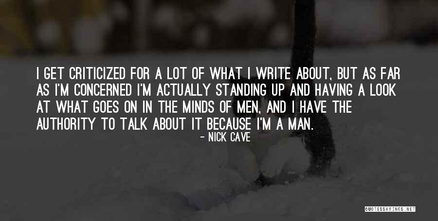 Having A Man Quotes By Nick Cave