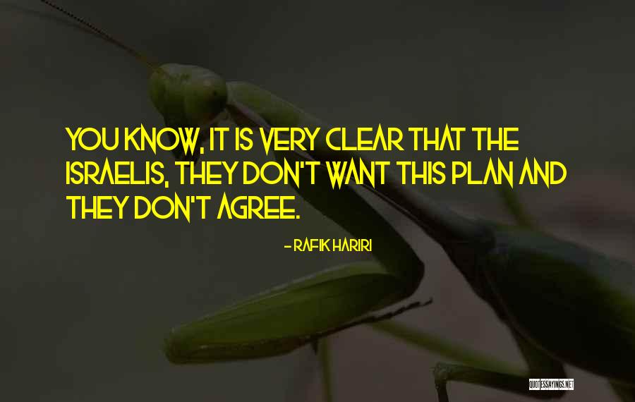 Having A Plan B Quotes By Rafik Hariri