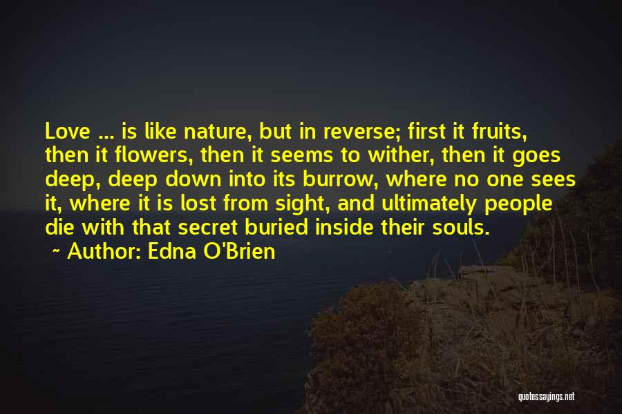 Having A Secret Love Quotes By Edna O'Brien