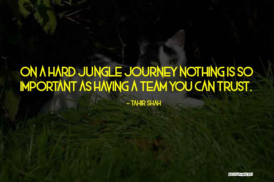 Having A Team Quotes By Tahir Shah