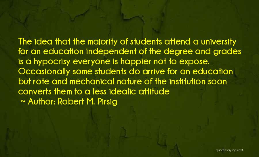 Having A University Degree Quotes By Robert M. Pirsig