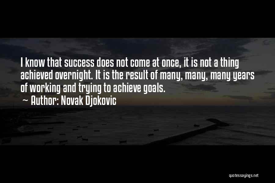 Having Achieved Success Quotes By Novak Djokovic