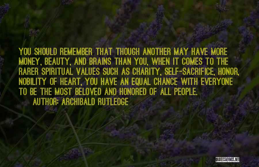 Having Brains And Beauty Quotes By Archibald Rutledge