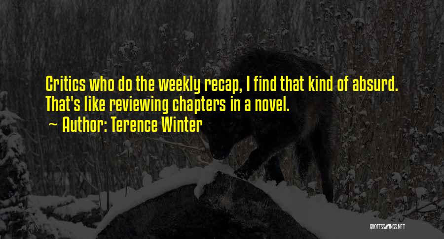 Having Critics Quotes By Terence Winter