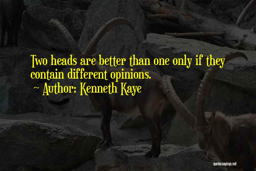 Having Different Opinions Quotes By Kenneth Kaye