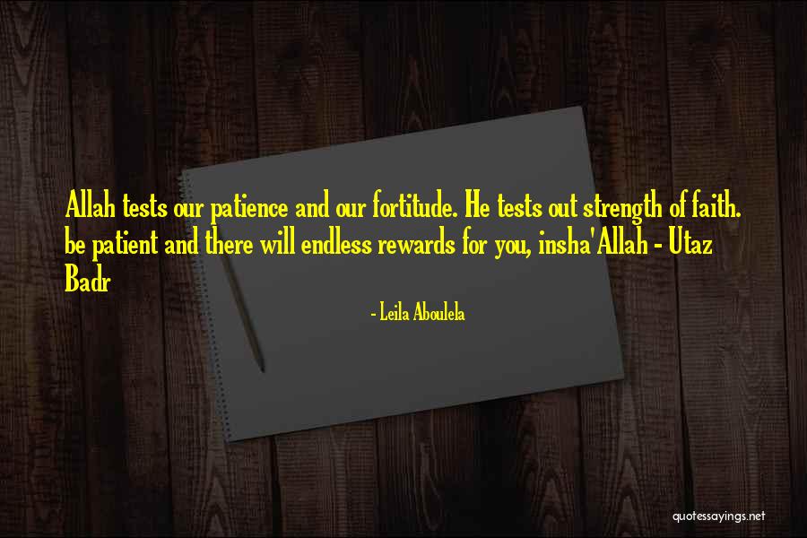 Having Faith And Patience Quotes By Leila Aboulela