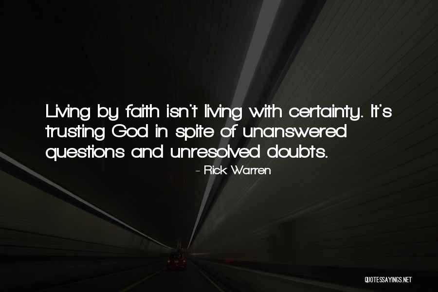 Having Faith And Trusting God Quotes By Rick Warren