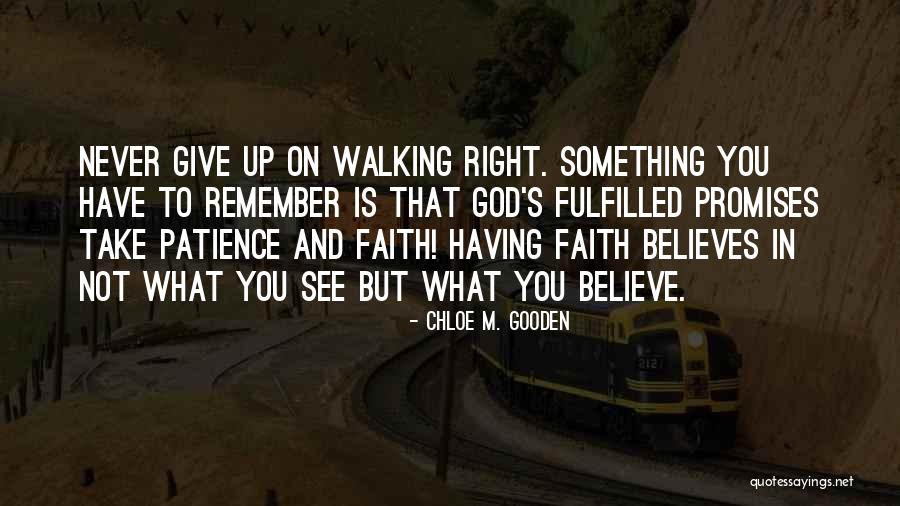 Having Faith Quotes By Chloe M. Gooden