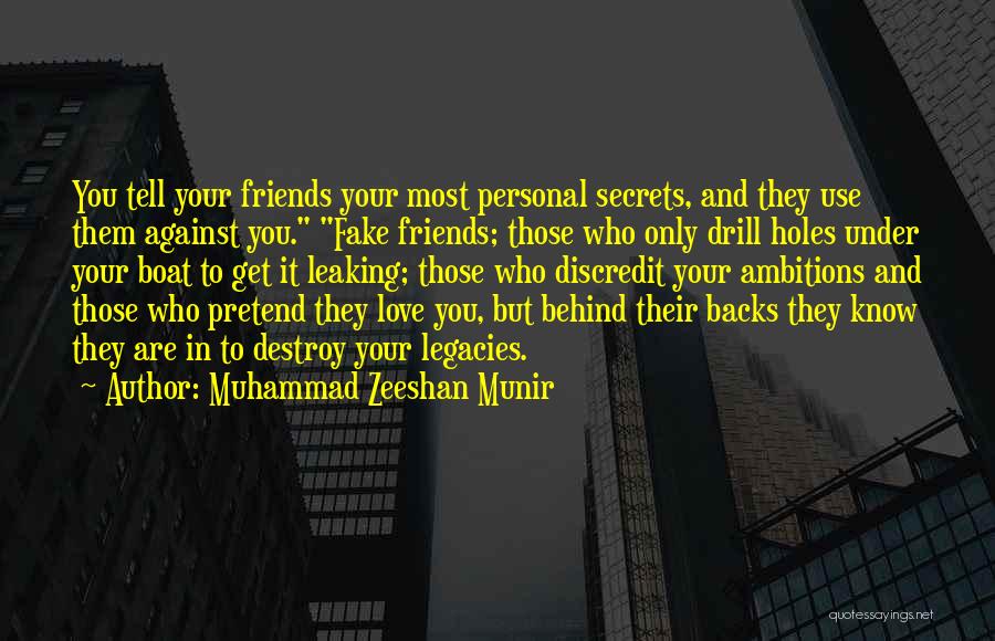 Having Friends Backs Quotes By Muhammad Zeeshan Munir
