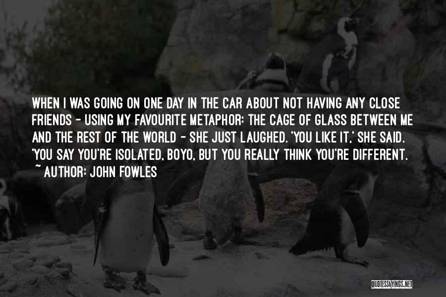 Having Friends Like You Quotes By John Fowles