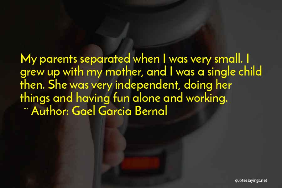 Having Fun Alone Quotes By Gael Garcia Bernal