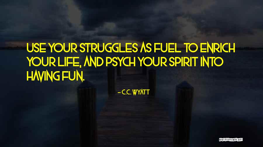 Having Fun Life Quotes By C.C. Wyatt