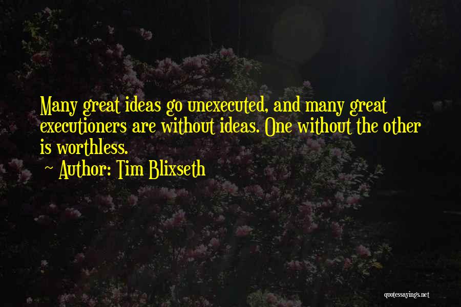 Having Great Ideas Quotes By Tim Blixseth
