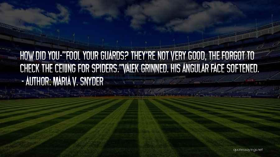 Having Guards Up Quotes By Maria V. Snyder