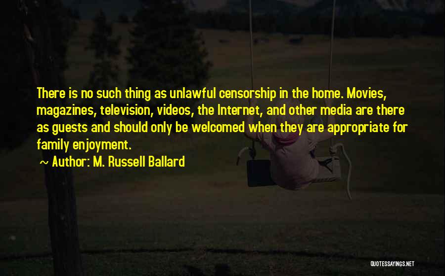Having Guests Quotes By M. Russell Ballard