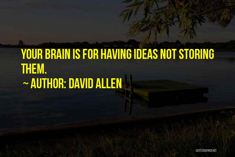 Having Ideas Quotes By David Allen