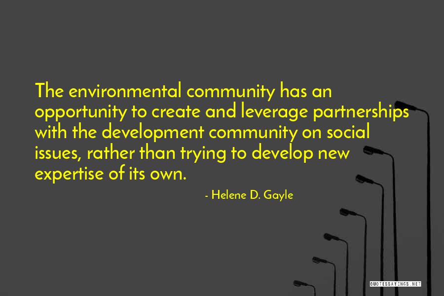 Having Leverage Quotes By Helene D. Gayle Having Leverage Quotes By Helene D. Gayle