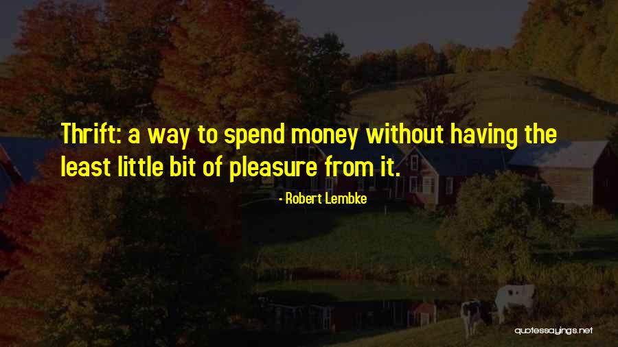 Having Little Money Quotes By Robert Lembke